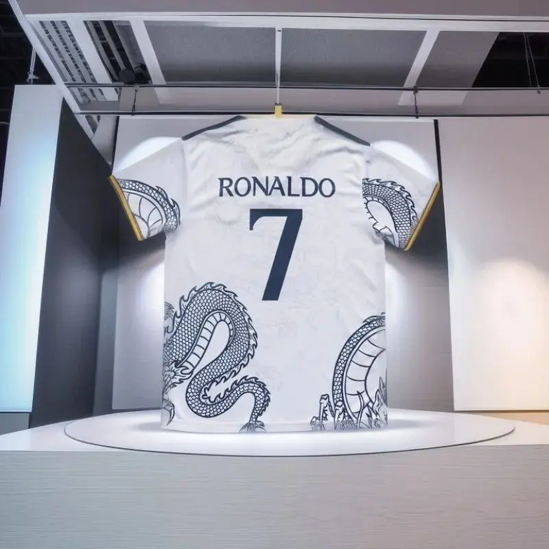 New C Ronaldo Fans Football Jersey T-shirt Mens Football Sports T-shirt Boys Dragon Pattern Football Training Suit Tshirt 6