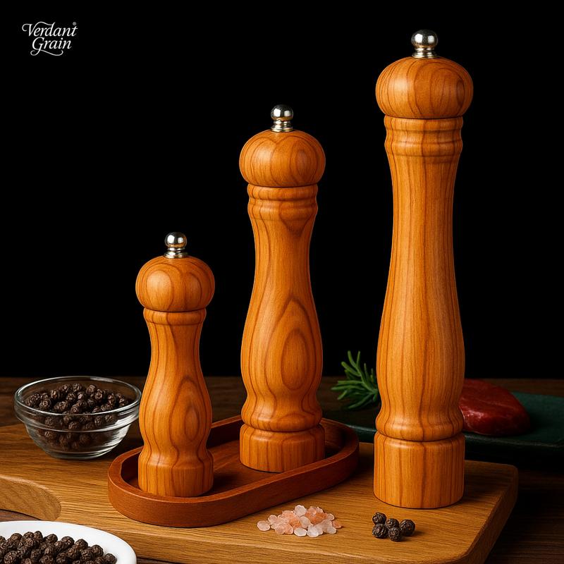 Kitchen Pepper Grinder, Wooden Handle Manual Salt Grinder, Kitchen Seasoning Utensils, Kitchen Accessories 2
