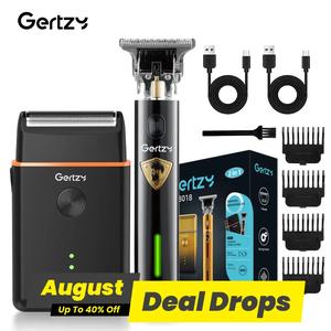 Rechargeable Electric Shaver & Hair Clipper Set, Automatic Rechargeable Clipper Set, USB Rechargeable Clipper Beard Trimmer for Men, Great for Barbershop Salon Home Use, Body Hair Trimmer, Barber Cordless Clippers Set