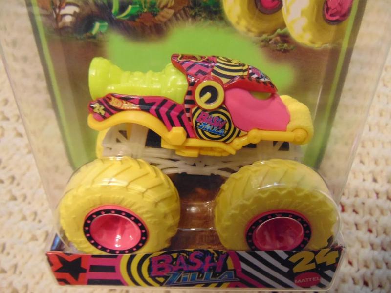 Product Introduction of Hot Wheels Glow In The Dark Bash Zilla Monster Truck - Classic & Novelty Toy 1