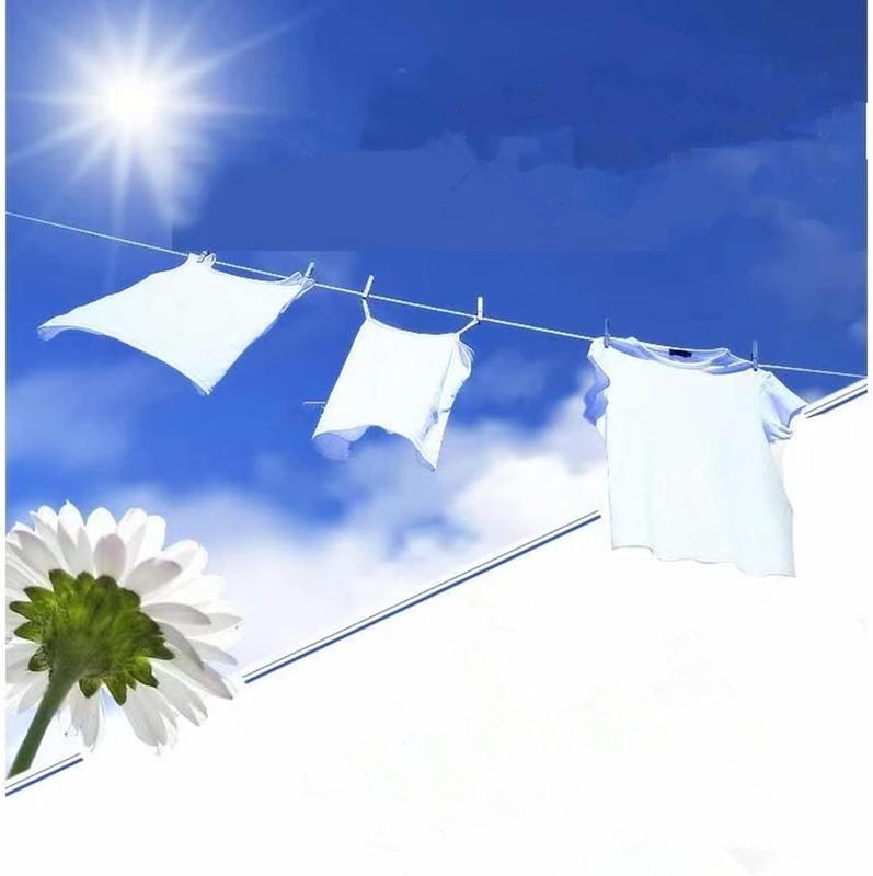 Washing Line Rope with Steel Core, Heavy Duty Laundry Lines with 2 Tensioners, PVC Covered Clothes Line for Indoor, Outdoor, Garden (20M) Champagne 5