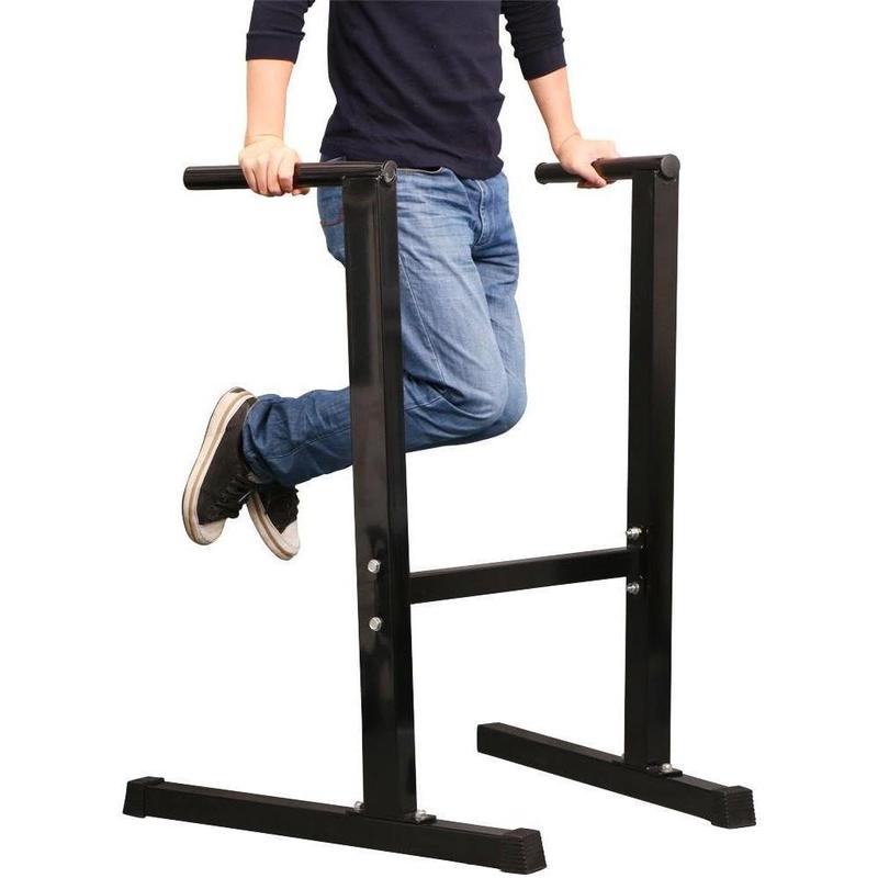 Dip Station Stand Chest Tricep Exercise Workout Station Pull-up Dipping Bars Black 0