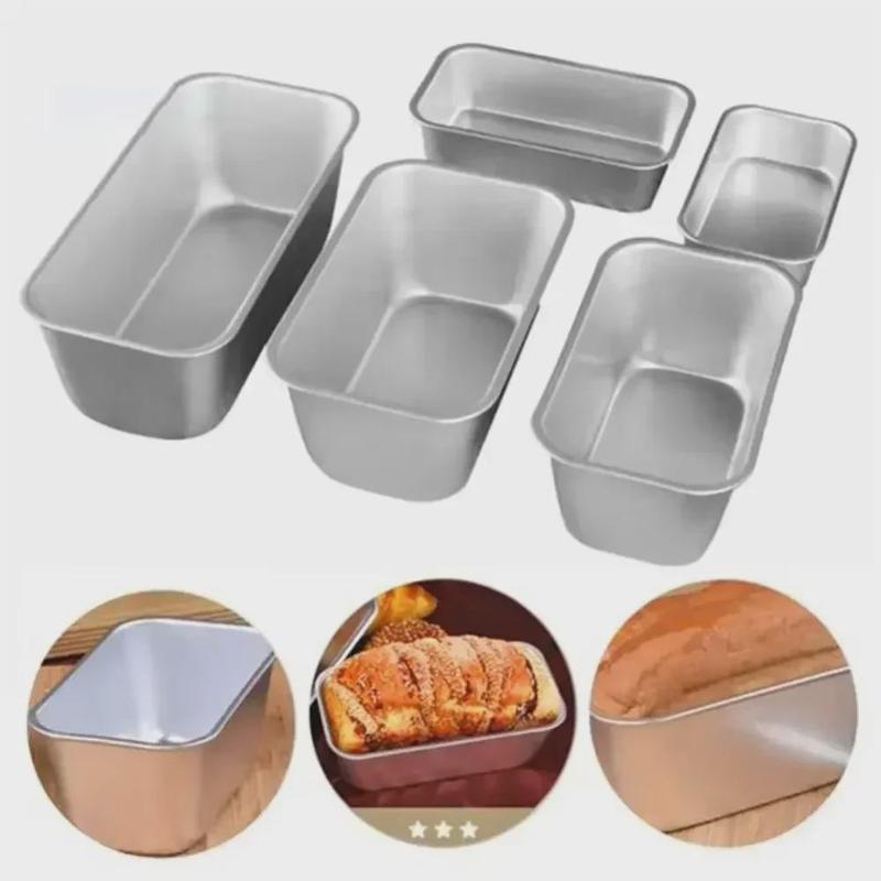 Aluminium Alloy Rectangular Bread Mold Non-Stick Cake Pan Mini Toast Mold Cake Baking Tray Loaf Kitchen Baking Tools Bakeware 1
