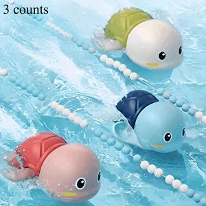 Cute Turtle Design Bath Toy, 3 Counts/set Wind Up Swimming Turtle Toy, Bathing Toy for Teens, Fun Bathing Toy for Shower Bathtub Swimming Pool