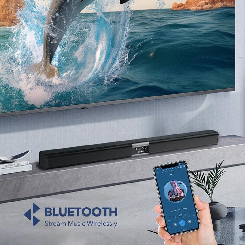 Wireless Bluetooth Sound Bar TV Soundbar Subwoofer Speaker Home Theater Gaming 5