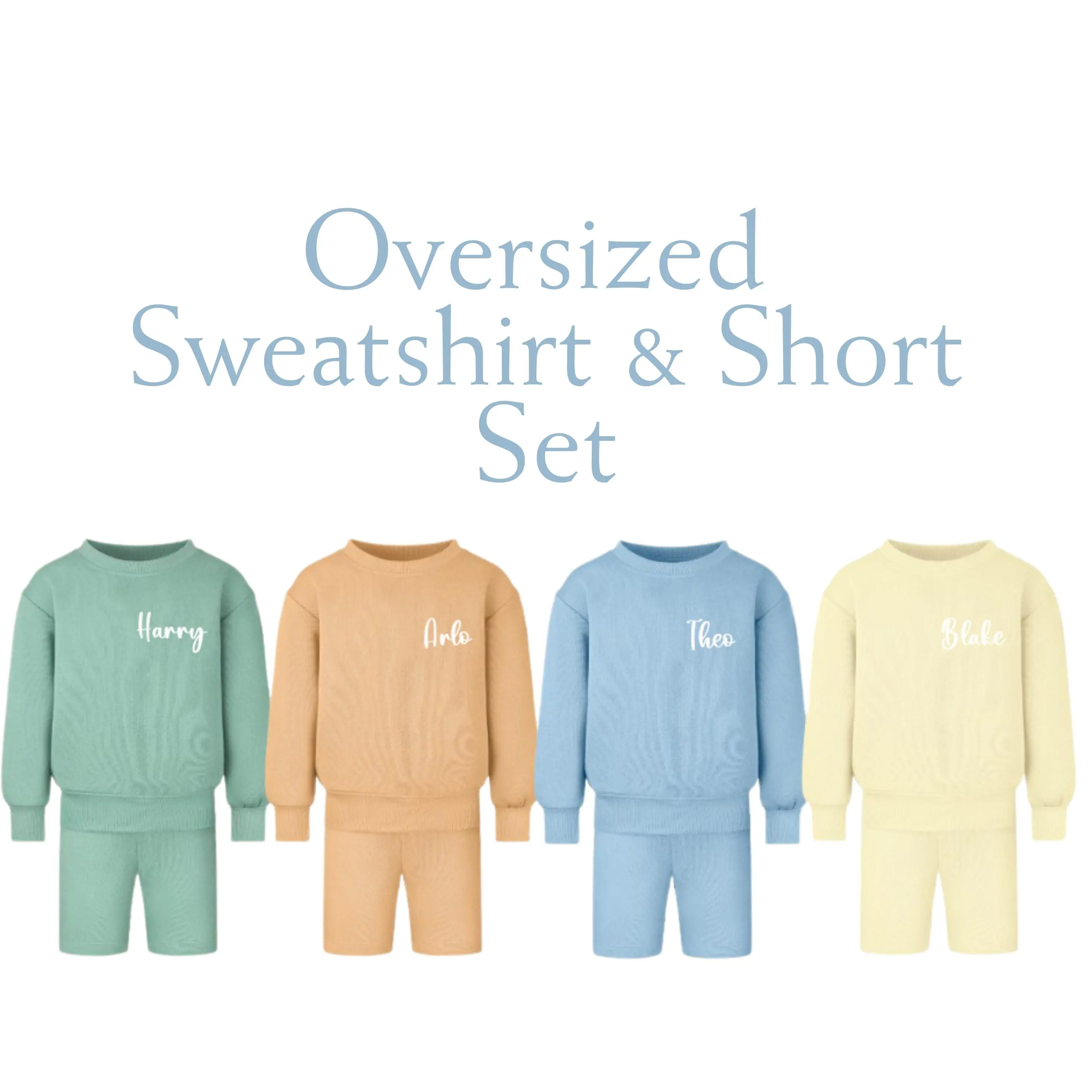 'Kids Personalised Sweatshirt and Short Set