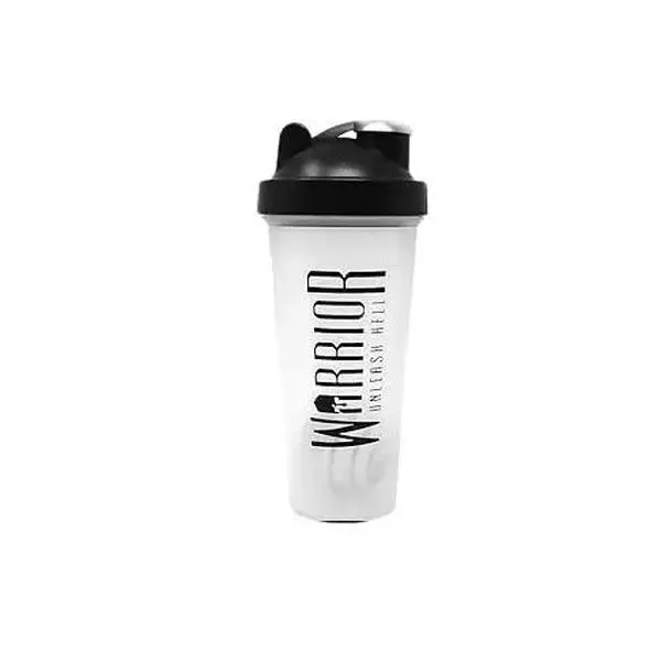 Protein Shaker Bottle with Wire Mixball Blender - 600ml - Clear, BPA Free, Dishwasher Safe