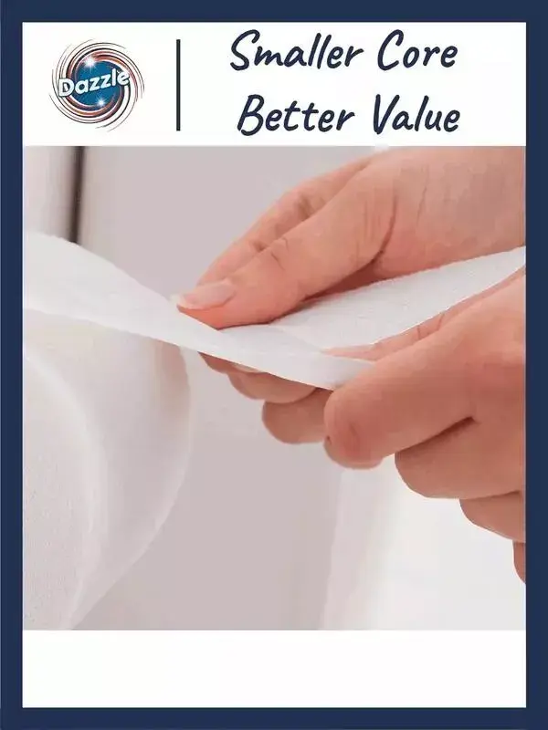 36 Dazzle Large Pack White Toilet Rolls – High- Quality Embossed Economical Toilet Tissue -Now with 70% Less Plastic 2