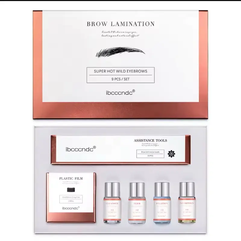 Pro Brow Lamination Kit – At-Home Lift & Set with Keratin & Cling Film 1