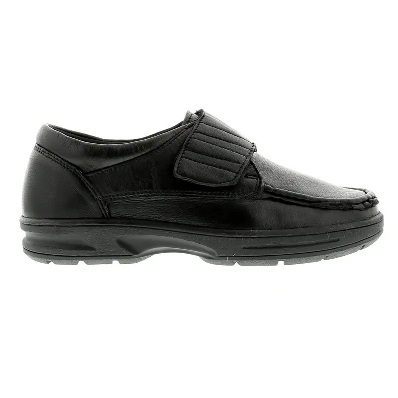 Dr Keller Mens Shoes Casual Texas Leather Touch Fastening black UK Size 1
