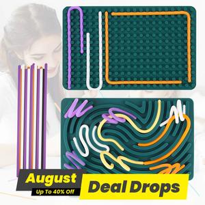 Silicone Fidget Toy, 1 Box Sensory Activity Board Toy, Stress Relief Toy for Child & Adults, Includes Portable Travel Bag & Strings, Family Fun Toy, Multifunction, Sensory Bundle Toys, Stress Relief Model, Stress Relief Gadgets, Stress Relief Decoration