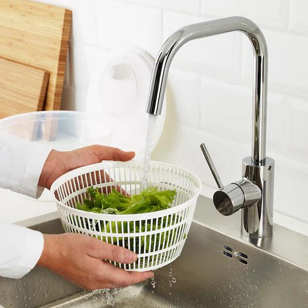 Large Salad Leaf Spinner Lettuce Veg Drainer Herb Plastic Dryer Drying Colander Centrifuge, dryer, strainer for lettuce, vegetables and fruit Salad Spinner 5L Kitchen Lid Utensils 7