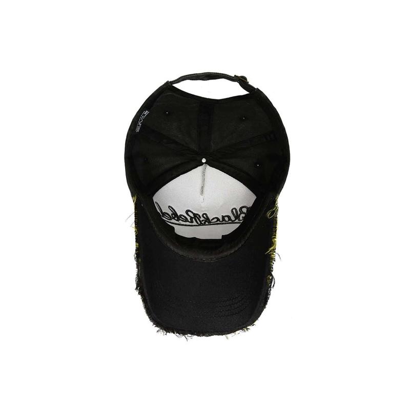 Men Letter Embroidered Ripped Baseball Cap For Daily Life Street 2