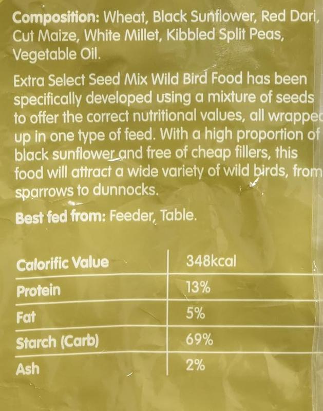 Extraa Select Wiild Bird Seed Mix with Black Sunflower Seeds, Wheat, Dari, Millet Seeds - Nutrient Rich Wild Bird Food for Small Birds - 1kg 5