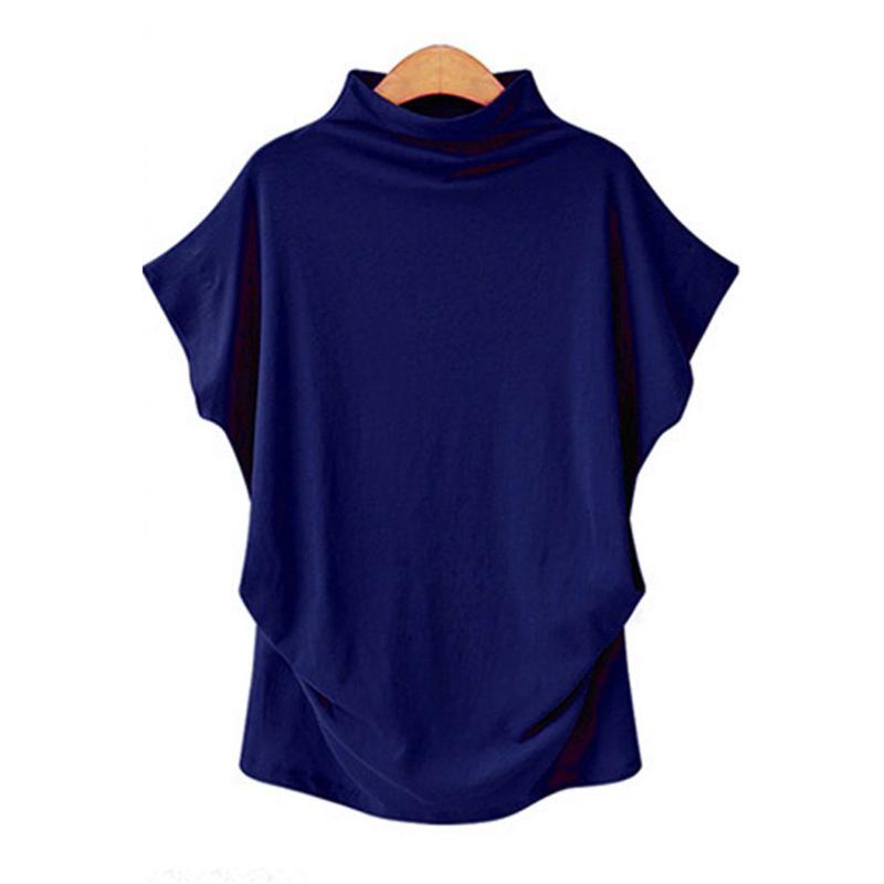 Product Introduction of 5XL Women Summer T-Shirt Short Batwing Sleeve Loose Solid Gray Turtleneck Tee Shirt 2025 New T-Shirts Femme Tees Tops 21