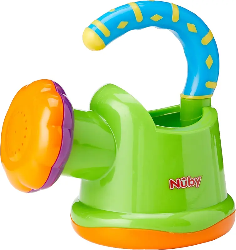 Fun Watering Can Bath Toy BATH TIME FUN – Nuby’s fun watering can make bath time a fun experience for you and your baby. Its bright colours and fun design help keep baby entertained during bath time. 2