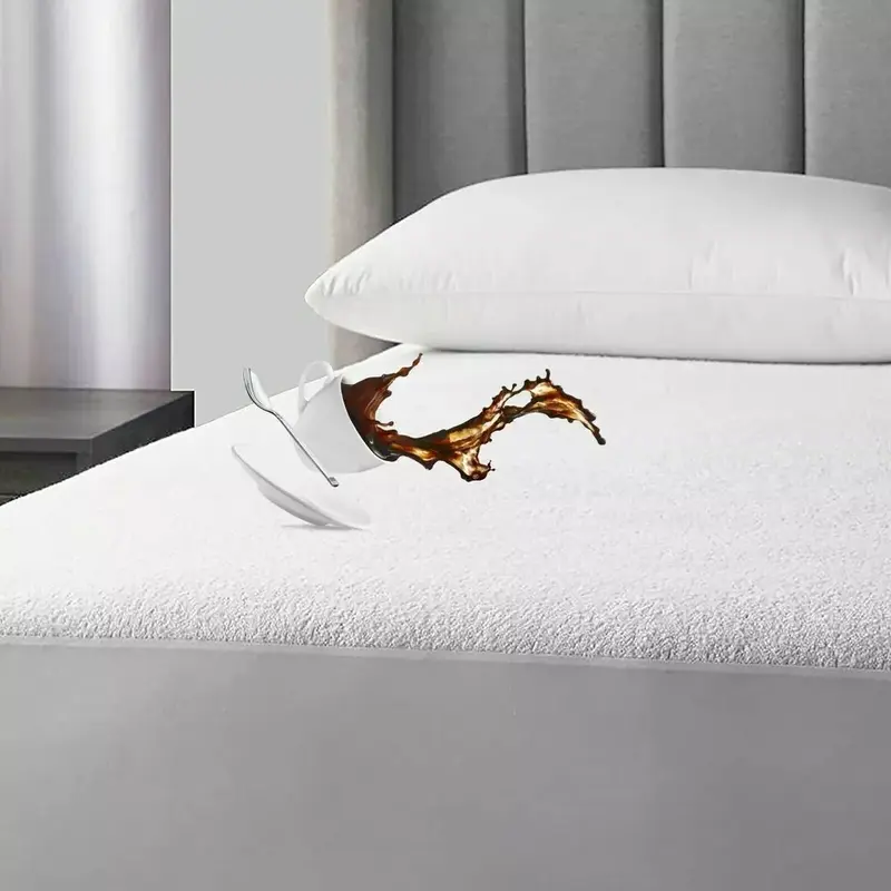 Terry Towel Mattress Protector Fitted Sheet Cover - 100% Waterproof - 30 Cm Deep - PREMIUM QUALITY - Microfiber - Extra Deepbed Fitted Cover 7