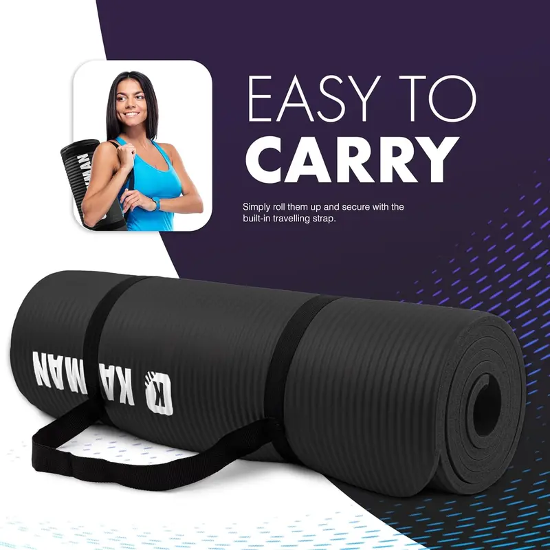Extra Thick Foam Exercise Mats for Pilates, Stretching, Resistance Workout & Therapy 2