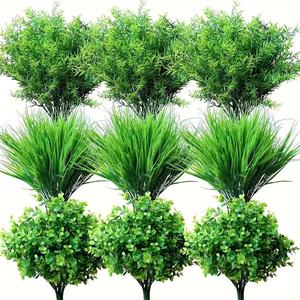 Artificial Plant, 9 Counts/set Outdoor Artificial Plant, Faux Plant for Home Garden Decoration, Decorative Plants for Home Outdoor Wedding, Fruit