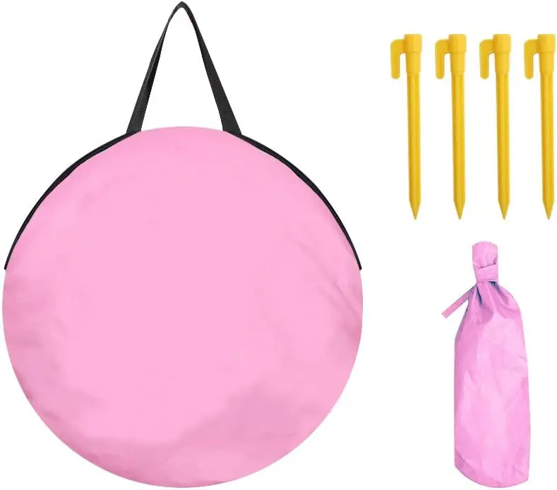 Pop Up Baby Beach Tent, Portable Kiddies Shade Pool Tent 50 SPF UV Protection Sun Shelter Canopy for Infant Indoor and Outdoor Use (Pink) 1
