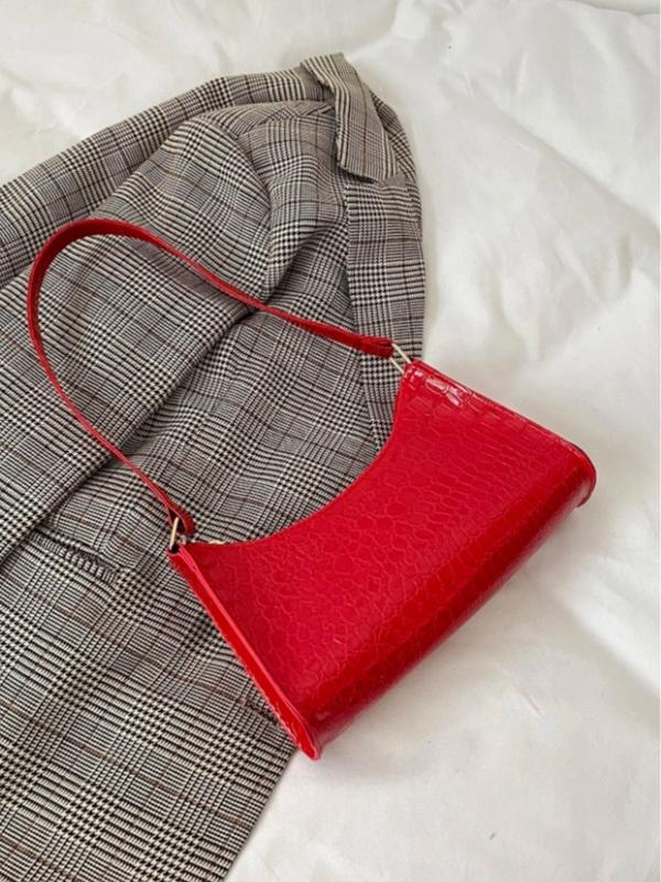 Crocodile shoulder bag, elegant highlight for every outfit, enhances modern and attractive beauty 7