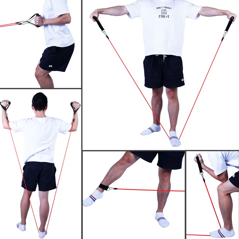 Resistance Bands Set Workout Exercise Fitness Yoga Home Training Tubes 11PCS with Handle Strength Exercise Resistance Band Training Fitness Tubes Tension Bands Workout Gym Equipment Men and Women 3