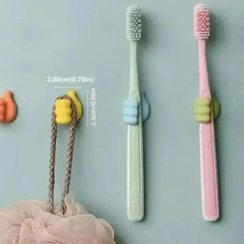 Thumb Wall Hook, 5 Counts Cute Decorative Self Adhesive Cable Hook, Cable Clip Hook, Cable Organiser, Desk Accessories, Bedroom Accessories, Room Decor, Home Decor, Gift for Girlfriend, Gift for Boyfriend, Mens Gifts 1