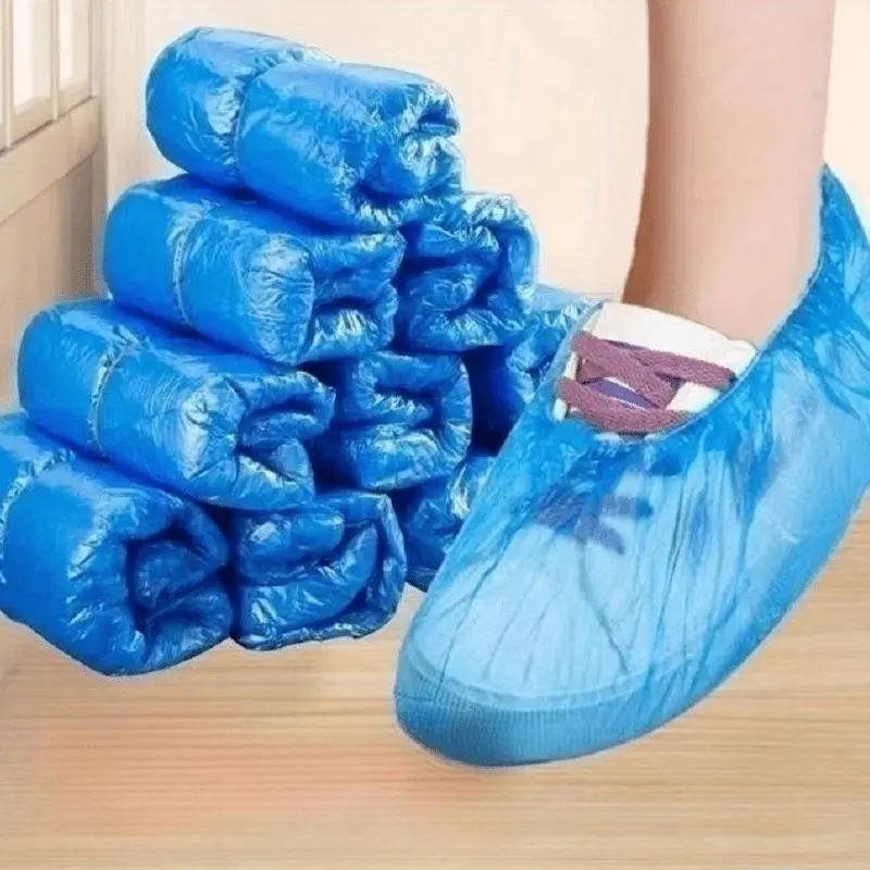 100pcs/pack Disposable Shoe Covers, Cleaning & Hygiene Supplies, Travel Hotel Shoe Covers 2