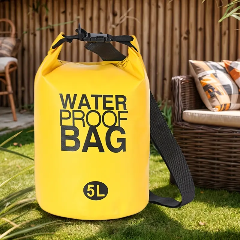 1PCS outdoor waterproof dry bag beach bag, travel necessities, beach bag, perfect leisure bag, fishing gear waterproof bag, tactical waterproof bag, foldable anti-fouling, suitable for outdoor travel, camping, motorcycles, skating and boating 6