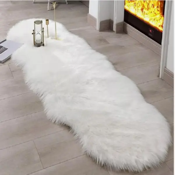 Carpet Non Slip Fluffy Shaggy Soft Rugs Sheepskin Rug Bedroom Mats Faux Fur UK 0