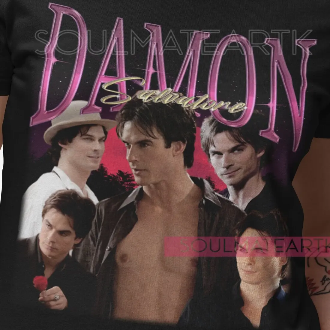 Retro Damon Salvatore T-Shirt, Damon Salvatore Tee, Ian Somerhalder Merch Shirt, Diares Unisex Shirt