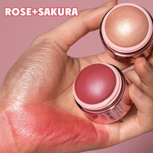 Long Lasting Highlighter & Blush Set, 2 Counts/set Non-greasy Lightweight Blush & Highlighter Stick, Natural Look Blush for Daily Makeup, Flawless Cosmetic Gift Set, Radiant Smooth Cosmetic, Radiant, Hydrating