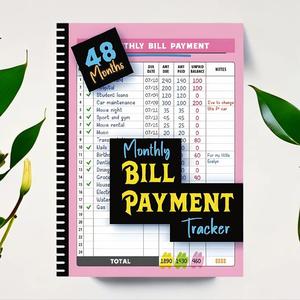 Monthly Bill Payment Tracker, Student Monthly Bill Payment Notebook, Office Stationery & Supplies, Personal Financial Planner, Financial Tracker, Budget Organizer Planner