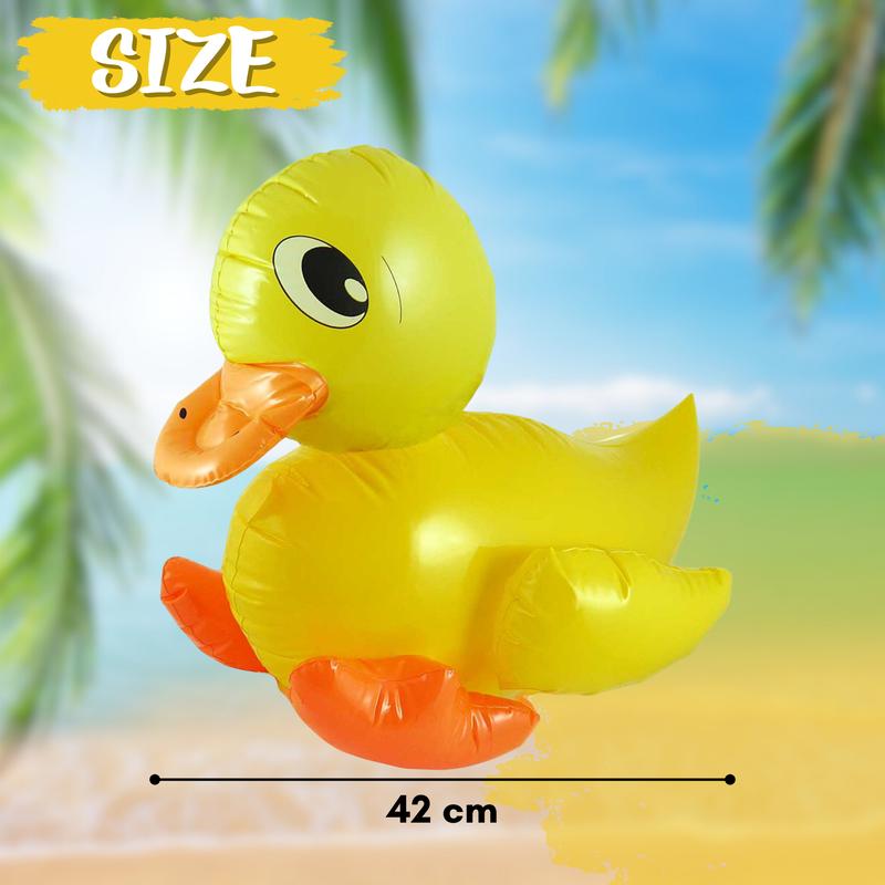 Inflatable 42cm Duck Pool Float – Fun Party Prop for Kids & Adults – Cute Photo Booth Accessory, Paddling Pool Toy– Perfect for Birthdays, Summer Parties & Themed Events 1