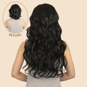 Fiona 22 Inch Curly Synthetic Clip in Hair Extensions - Lightweight and Heat Resistant, Pre-styled and Ready to Wear