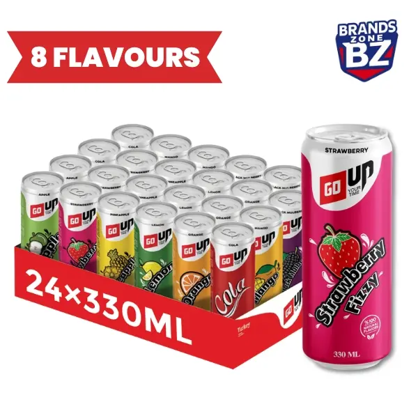 Go Up Fizzy Drink 24 x 330ml Cans | Fruity Flavours in Cola Apple ...