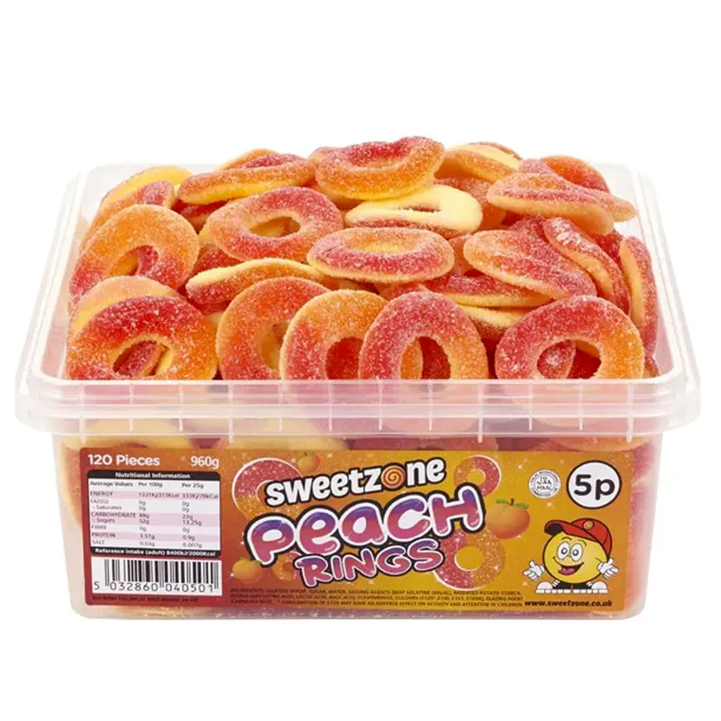 Sweetzone Peach Rings - Tub of 100 0