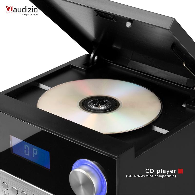 Audizio Toulon HiFi Stereo System with Bluetooth, CD Player - Black 3