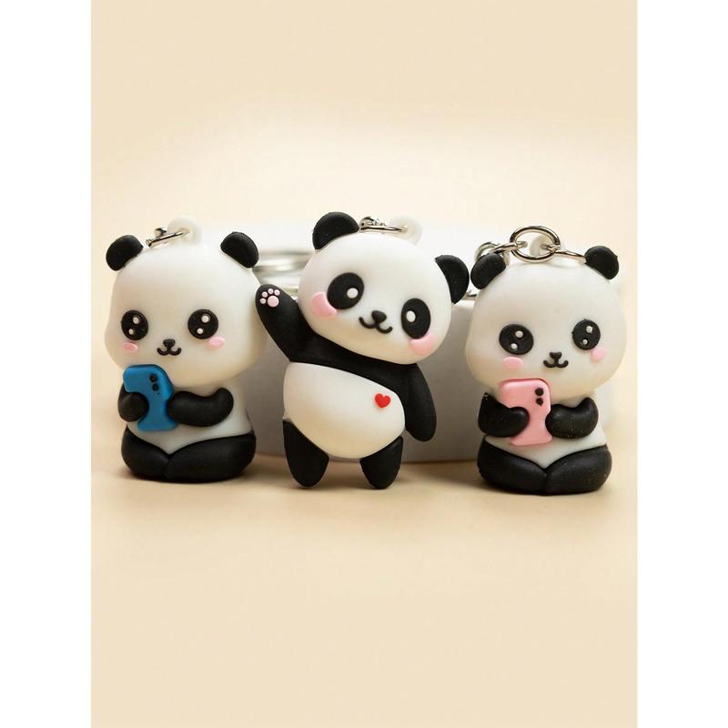 1pcs  Cute Panda Keychain Pendant For Car, Bag Or As Couple Gift Valentine's Day Valentines 1