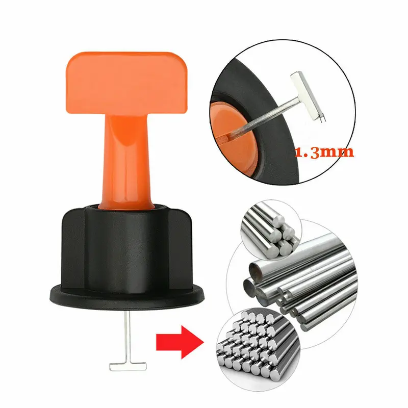 50pcs Tile Leveling System Kits Reusable Tile Spacer Wall Floor Clips Tools 2