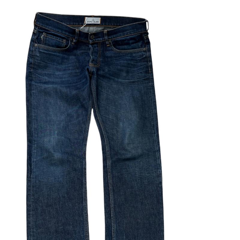 Men's Applique Logo Jeans Blue Size Waist 32" 2