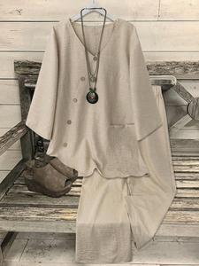 Two-piece Set Women's Solid Color Top & Wide Leg Pants, Casual Fashion Cozy Top & Trousers for Daily Outdoor Wear, Ladies Clothes for All Seasons, Fall outfit