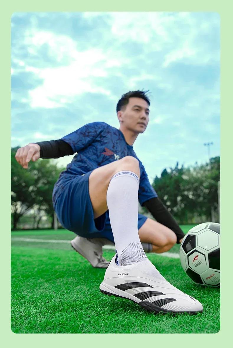 Product Introduction of New Men Original Football Shoes Indoor Society Professional Non Slip Soccer Ultralight Shoes Grass Training Kids Match Sneaker 17