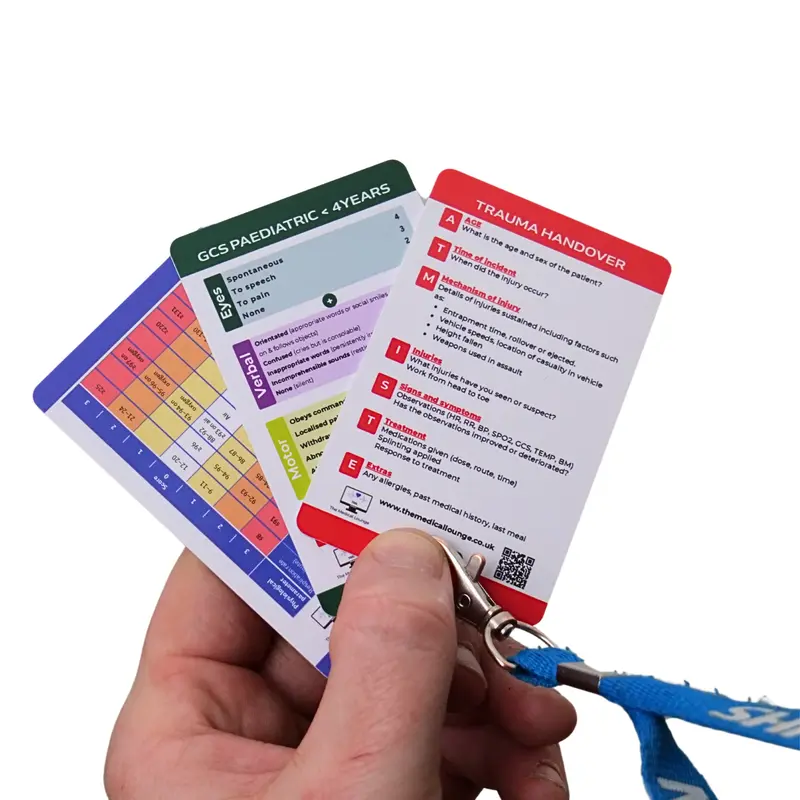 Patient Assessment Card Bundle | NEWS2, GCS (Adult and Paediatric) and ATMIST Handover | Lanyard Cards for Paramedics, Nurses & Students 4
