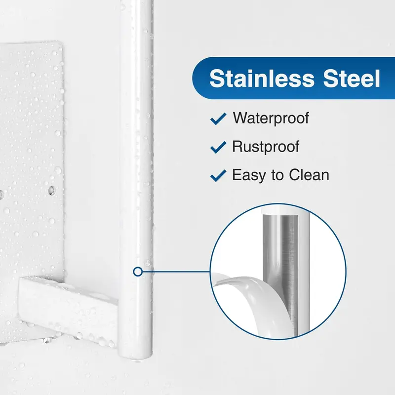 2025-New Stainless Steel Under Cabinet Paper Towel Holder - Self-Adhesive or Drill Mounted, Wall-Mounted Roll Holder for Kitchen Organization and Storage 2