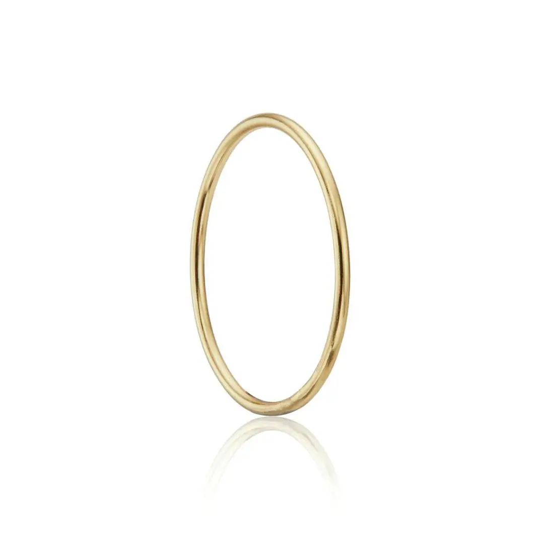 Gold Thin Plain Stacking Ring