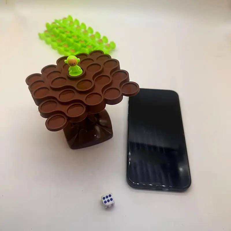 Monkey Balance Tree Focus Training Puzzle Stacking Game for Two Players, Interactive Balance Toy for Children, Randomly Selected Set. 6