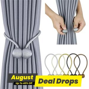 Magnetic Curtain Tieback, 2 Counts Modern Simple Curtain Tieback, Window Curtain Tieback, Home Decor for Living Room Bedroom, Window Decorations Supplies