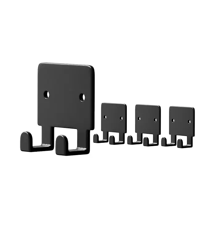 VEER DEAL 4 Pack Key Holder for Wall, Razor Holder Wall Mounted, Hat Rack, Self Adhesive Hooks, Shower Hooks, Towel Hooks(Black) 0