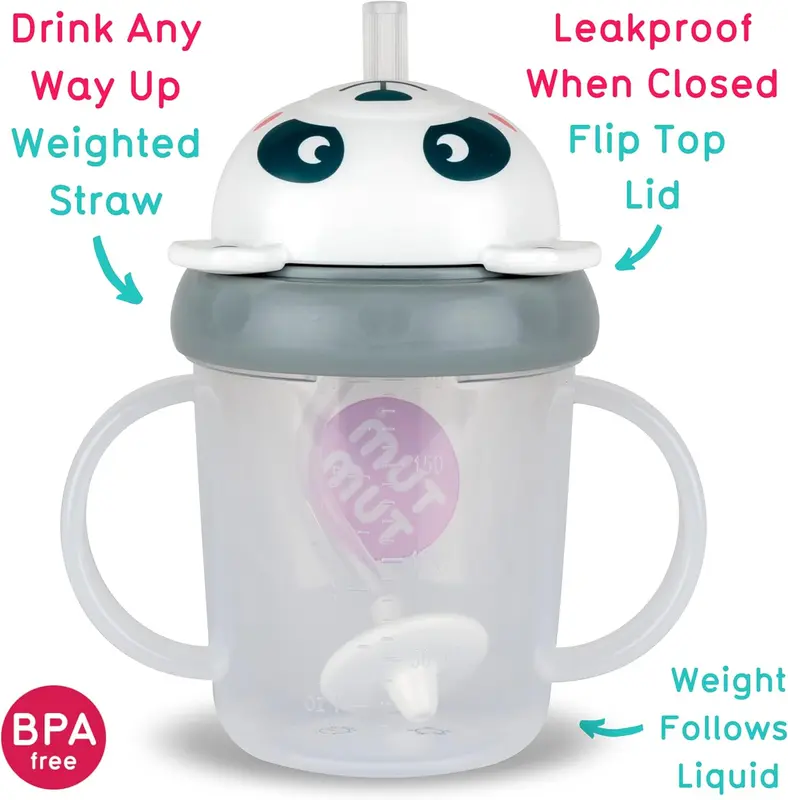 Tippy Up Free Flow Sippy Cup (No Valve), Sippy Cup for Toddlers, 200ml, BPA Free (Pip Panda S3) 3